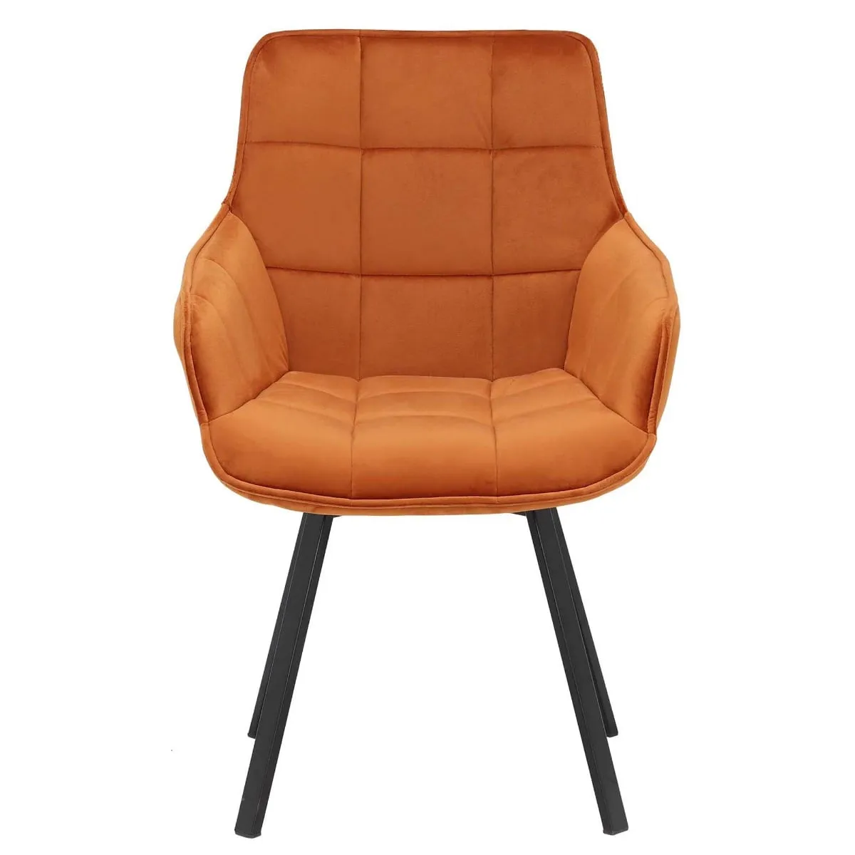 Jasper Leisure Swivel Dining Chair, Orange Velvet | Barker & Stonehouse 4