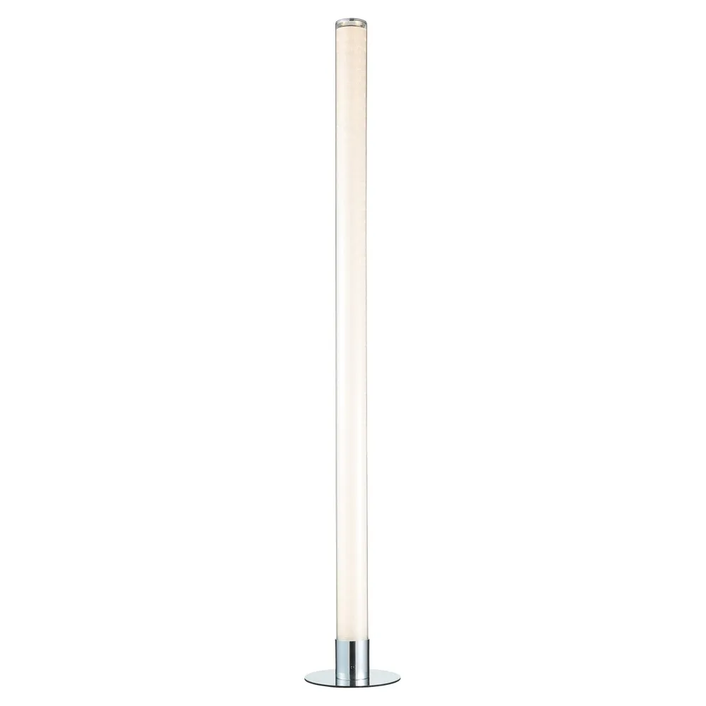 Glow Shimmer Colour Changing LED Cylinder Floor Lamp, Chrome