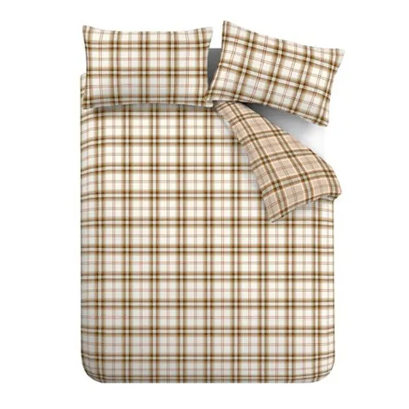 Catherine Lansfield Kelso Check Polycotton Duvet Cover & Pillowcase Set 5