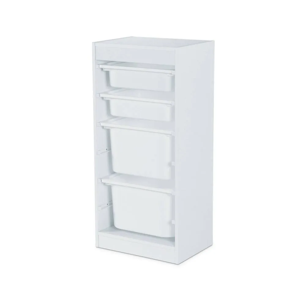 sweeek Children's storage unit with 4 storage bins in White 5