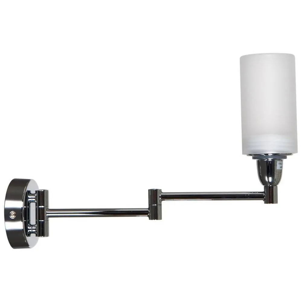 Netlighting Classic Bathroom Wall Light Chrome IP44 in Silver
