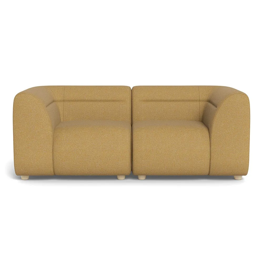 Heal's Lilli 2 Seater Sofa Boucle Tweed Citrine Natural Beech Feet 1