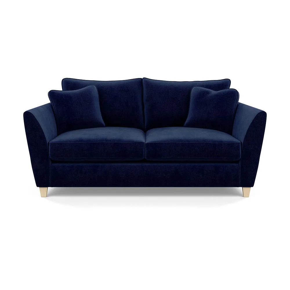 Heal's Torino 3 Seater Sofa Smart Luxe Velvet Midnight Natural Feet 1