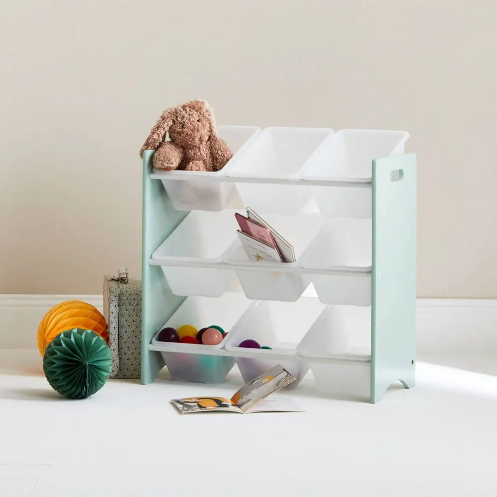 sweeek Children's toy storage unit with 9 baskets in Light Green 3