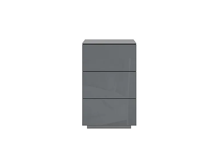 Mando 3 Drawer Bedside Chest - Grey