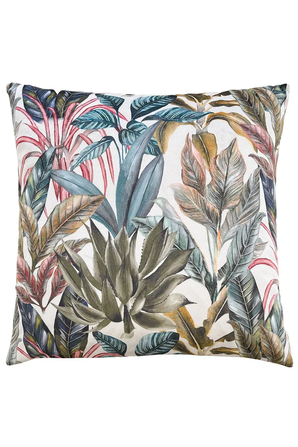 Wylder Tropics Mogori Vendure Digitally Printed Velvet Cushion in White