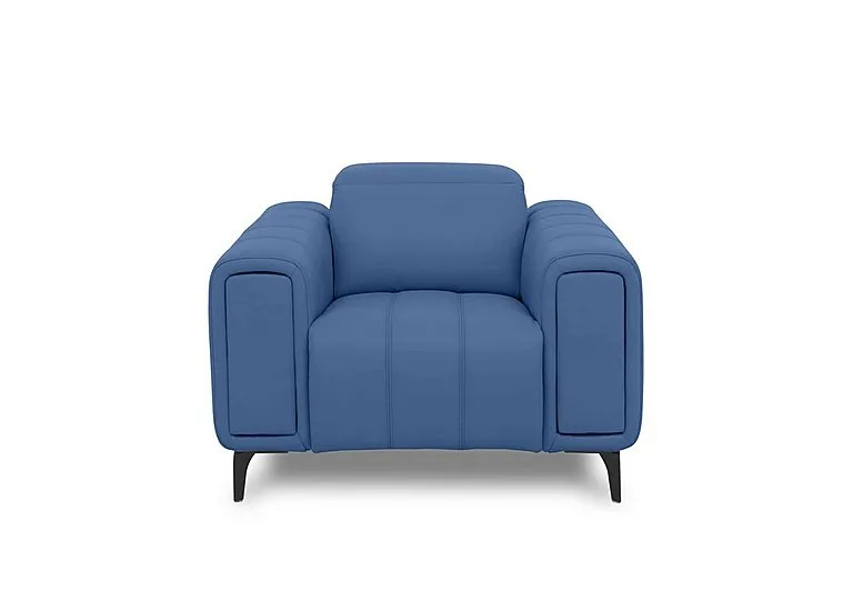 Elphaba Leather Chair with Storage Arms