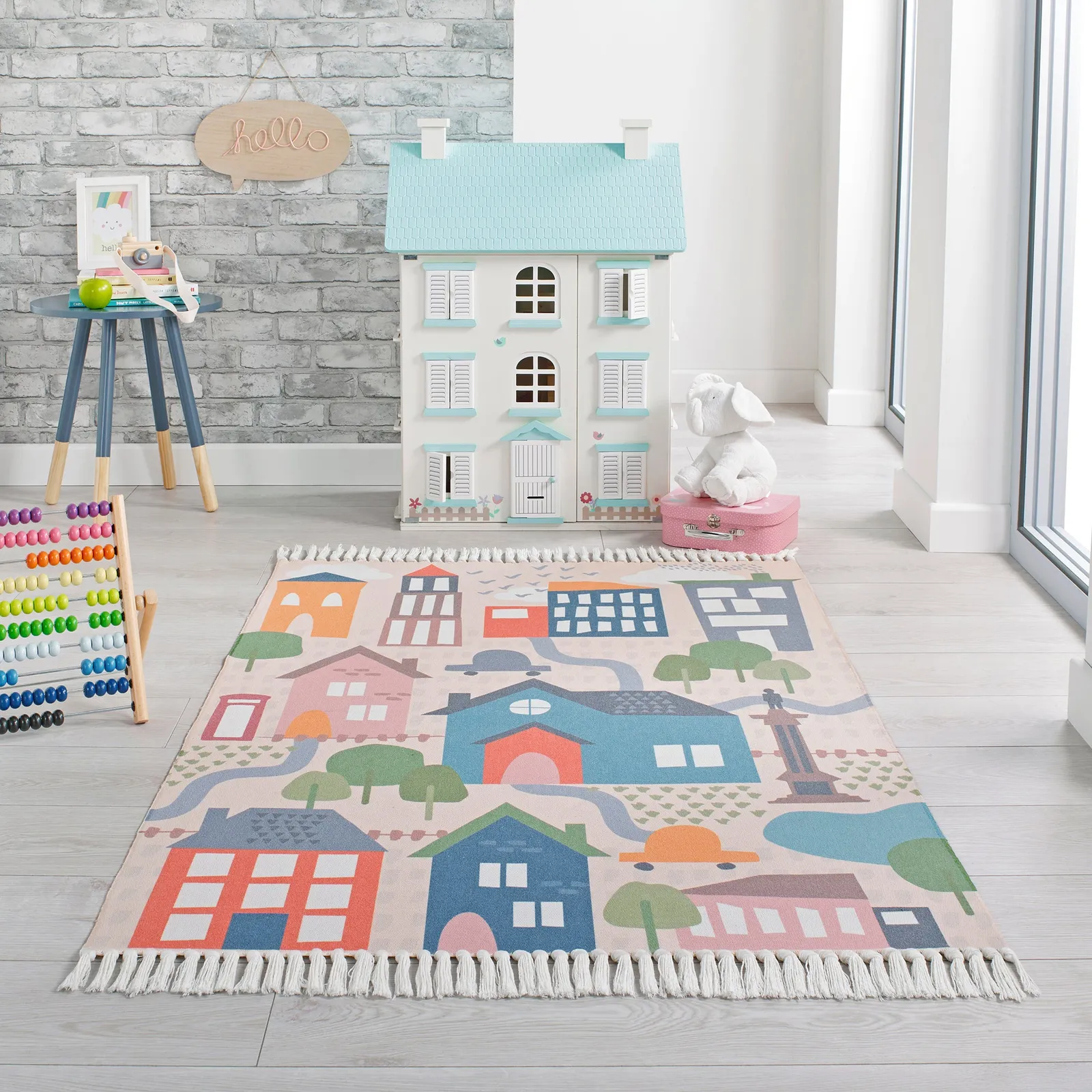 My Town Washable Rug MultiColoured