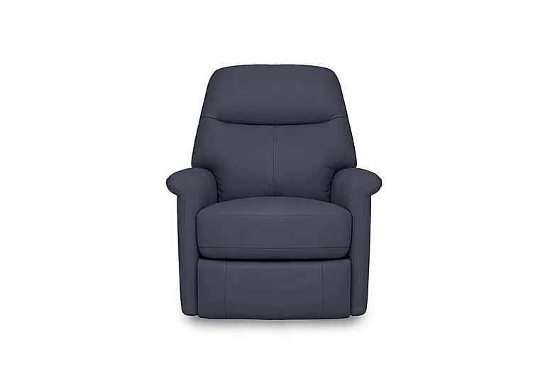 Compact Collection Lille Leather Chair - BV Ocean Blue