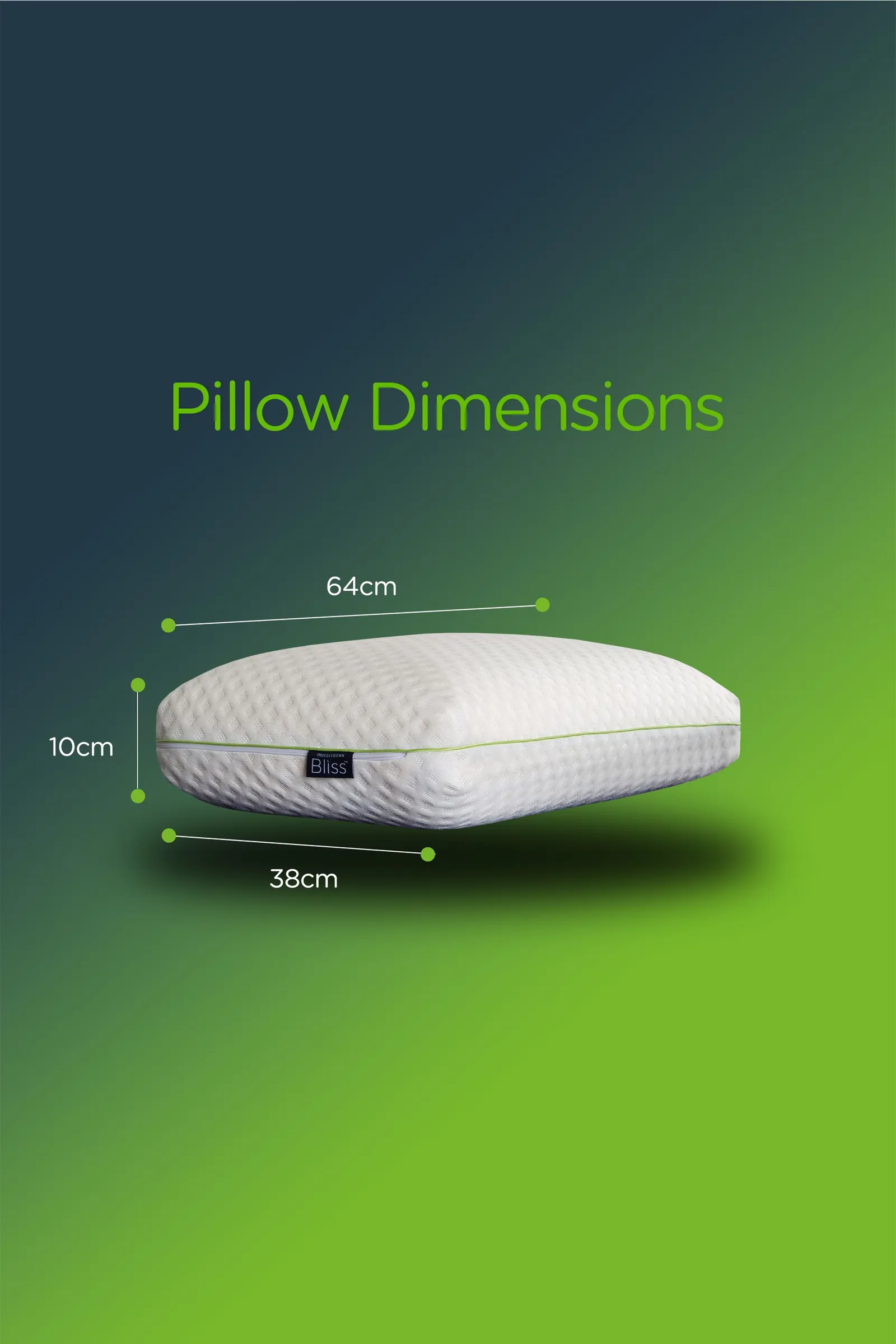 Snuggledown Single Bliss Bamboo Touch Memory Foam Deep Filled Side Sleeper Pillow in White 4