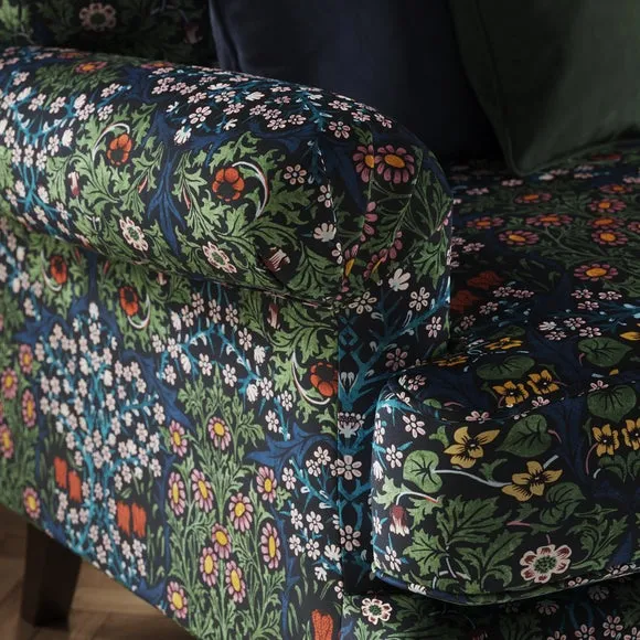 Jolene William Morris Blackthorn Print Velvet 3 Seater Sofa 4