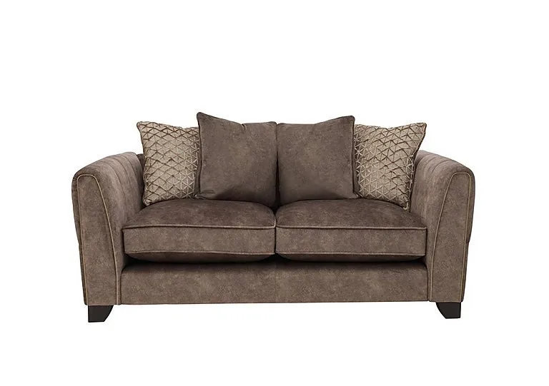 Mariah 2 Seater Fabric Scatter Back Sofa - Dapple Chocolate