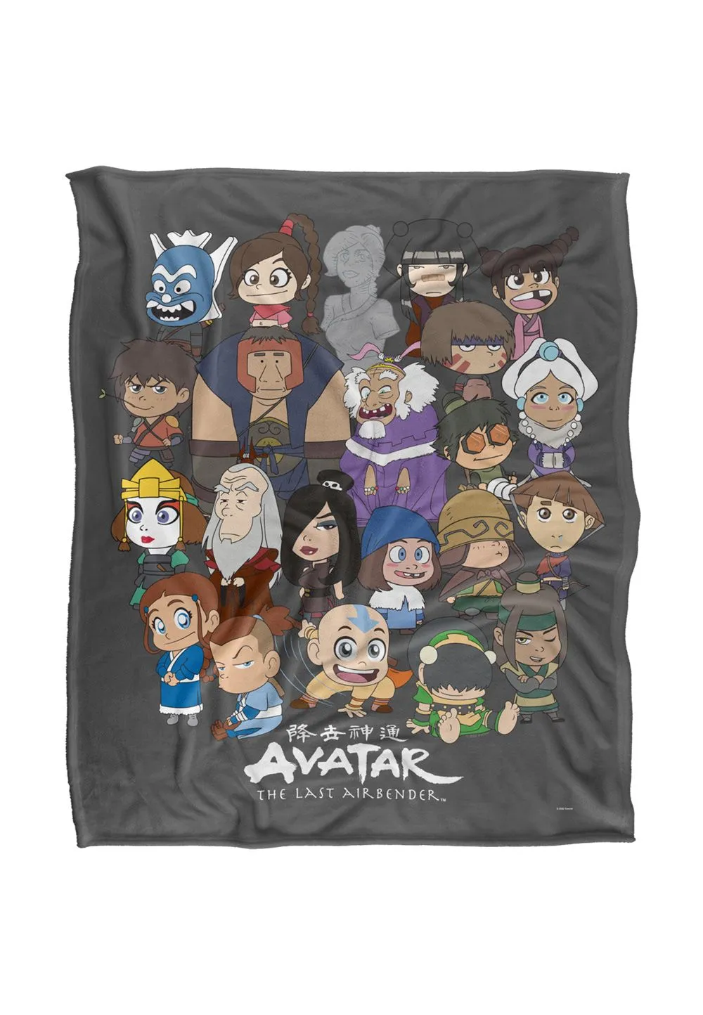 Avatar: The Last Airbender Avatar The Last Airbender Chibi Group Silky Touch Super Soft Throw Blanket 152 X 127 cm in White