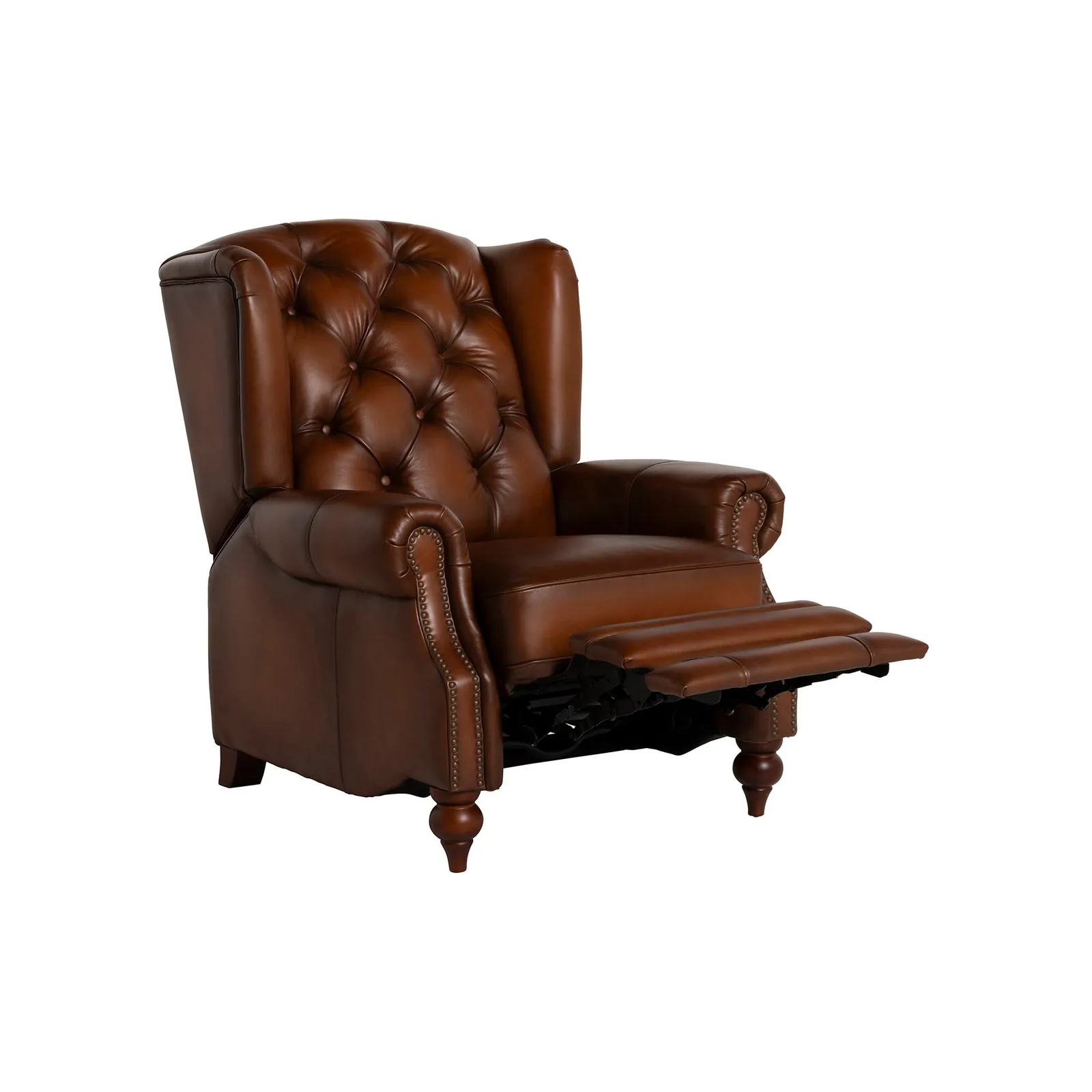 Ullswater Power Recliner Wing Recliner Chair, Brown Leather | Barker & Stonehouse 4