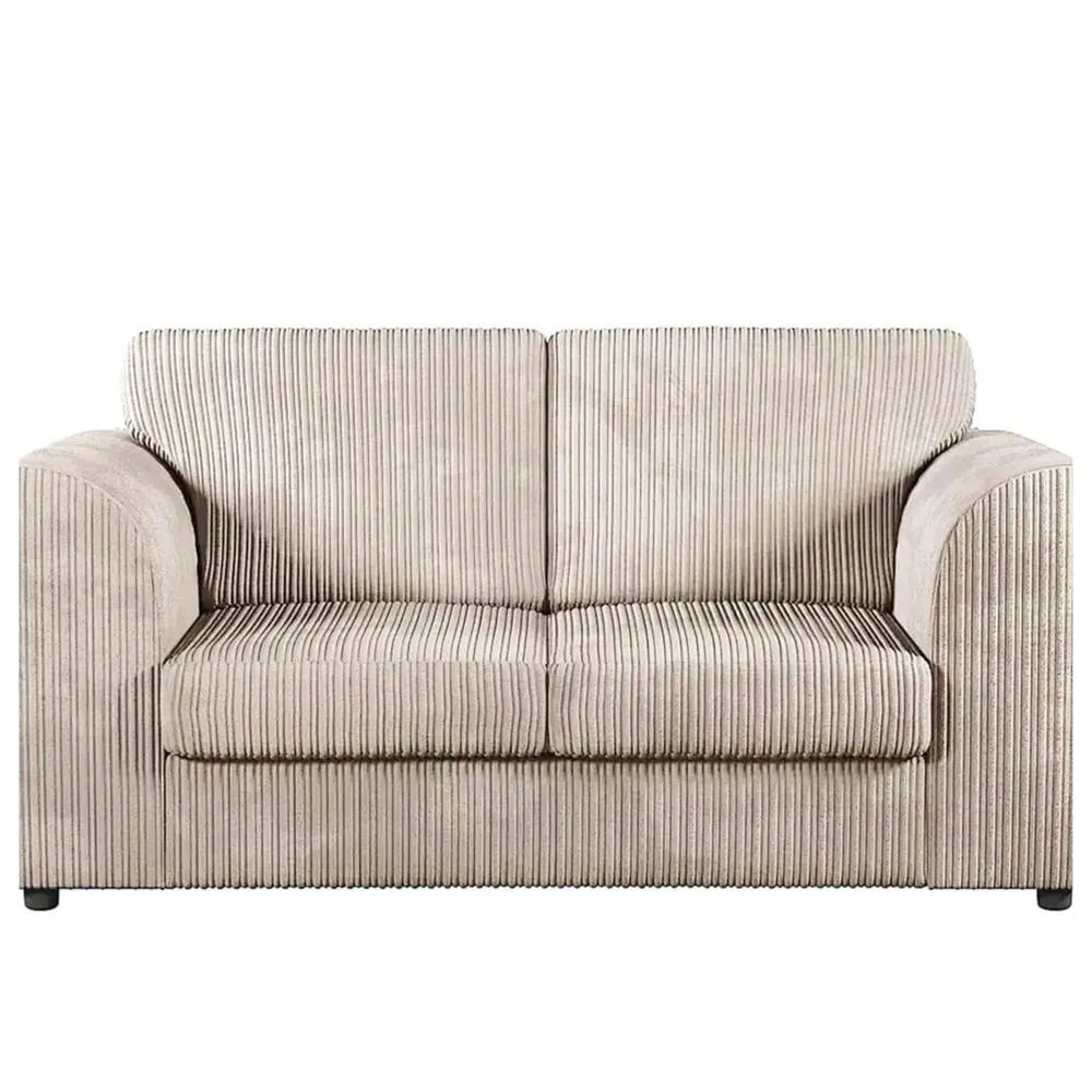 Bliss Furniture Jumbo Cord High Back 2 Seater Sofa Luxury Comfort in Cream