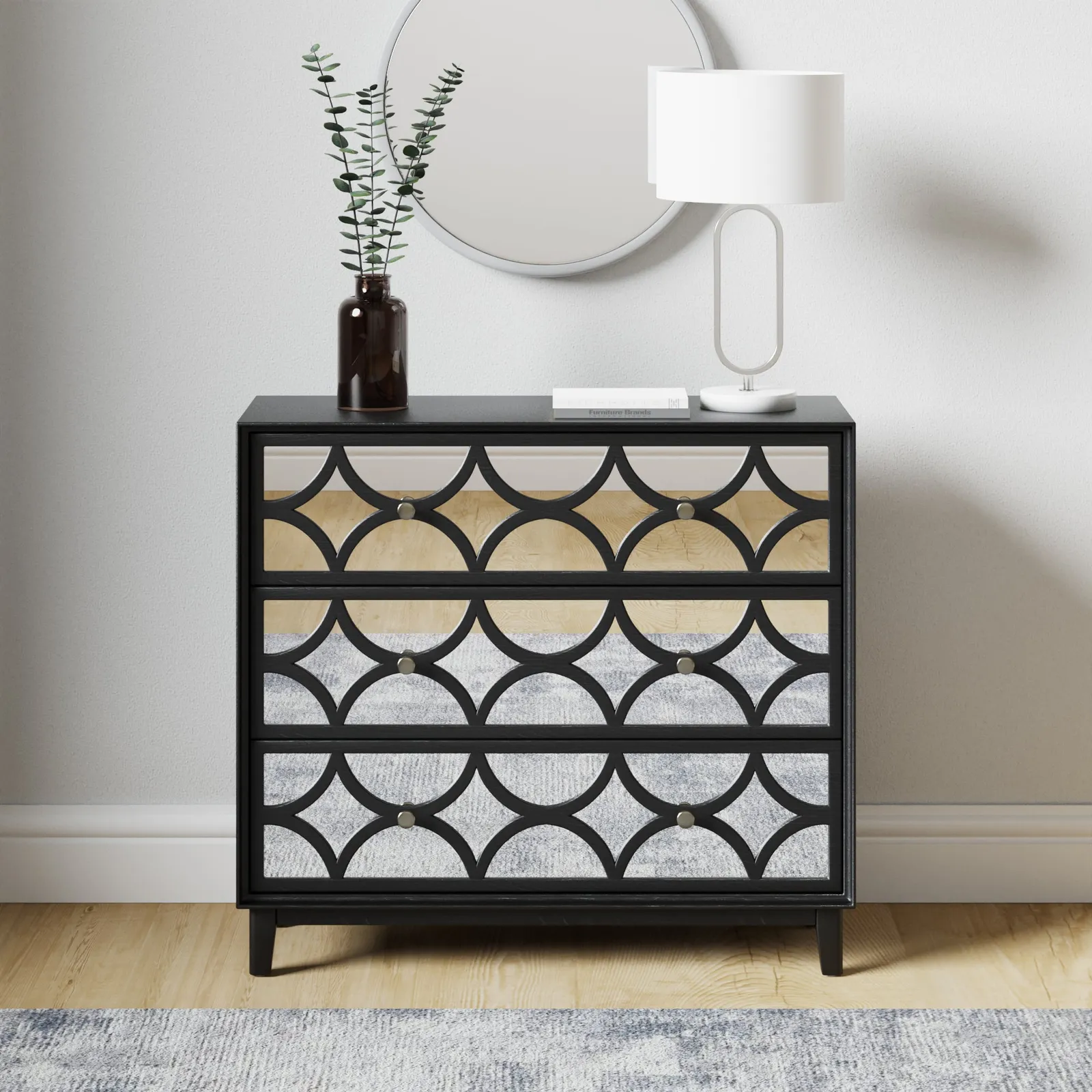 Delphi Black Chest of Drawers Black