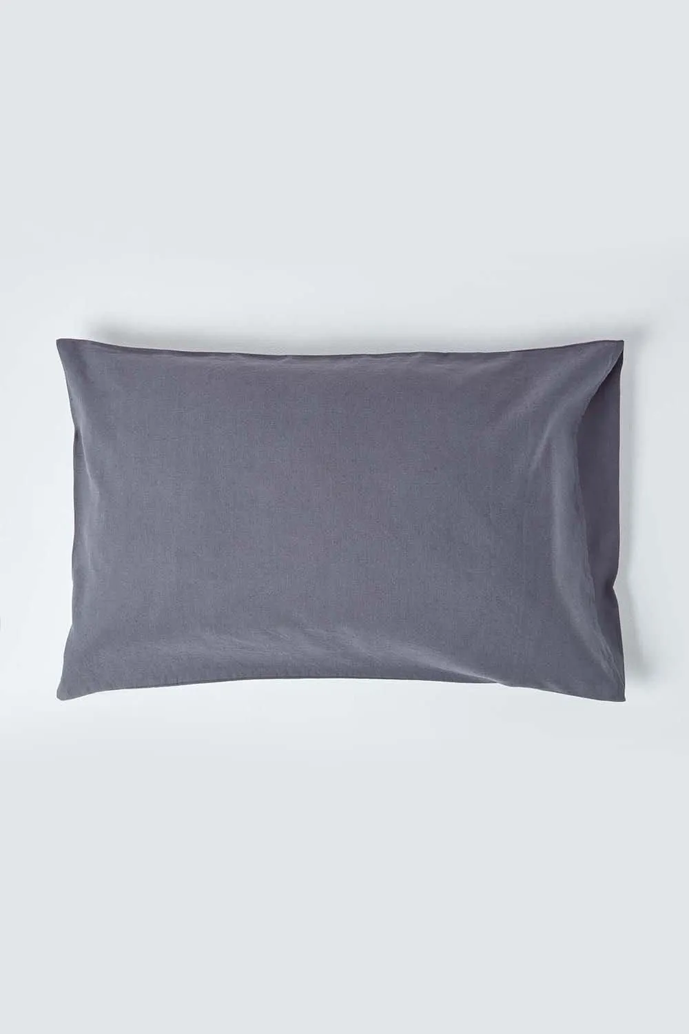 Homescapes Linen Housewife Pillowcase, King in Dark Grey