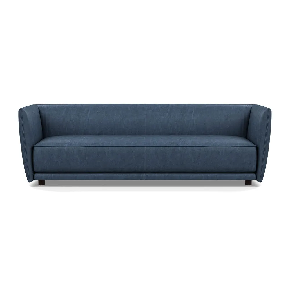 Heal's Valley 4 Seater Sofa Old England Leather Blue 002 1