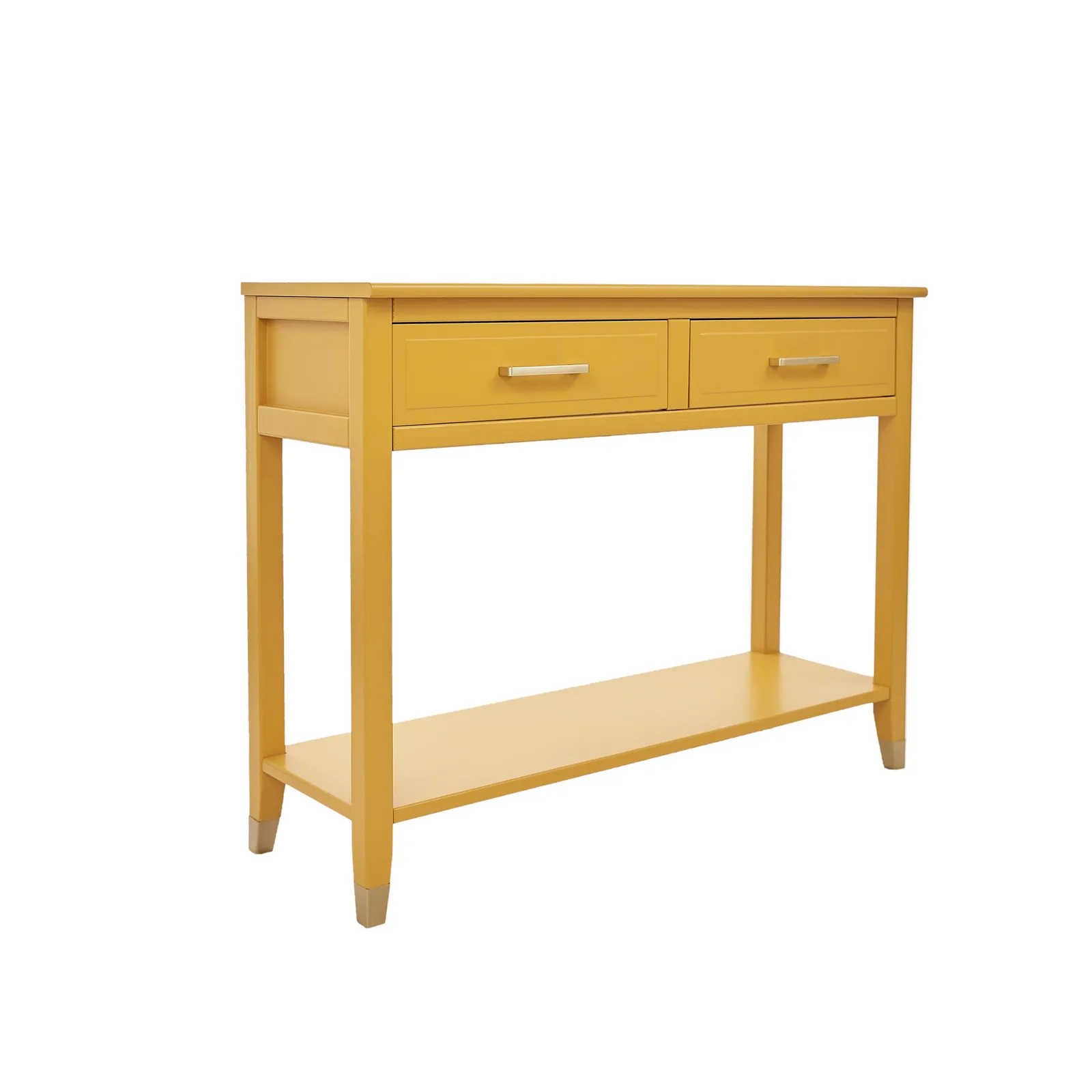 Cabinet Bits Palazzi 2 Drawer Console Table in Mustard 3