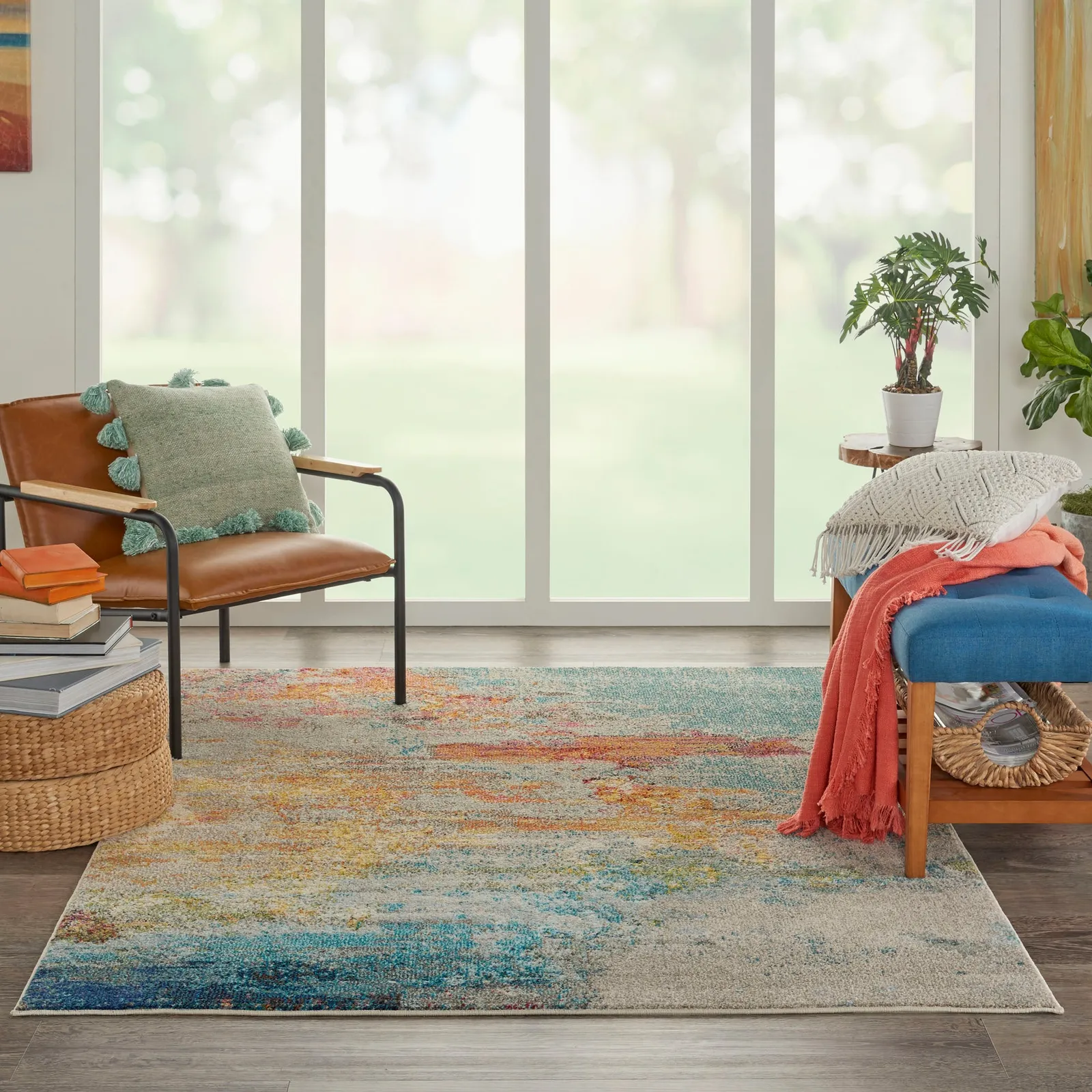 Multi Coloured Celestial Sealife Rug 1