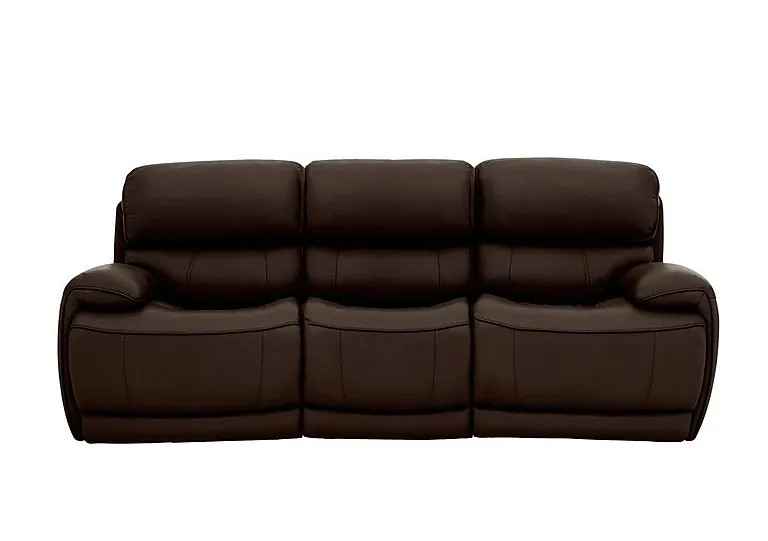 Rocco 3 Seater Leather Power Rocker Sofa with Headrests - Dark Chocolate