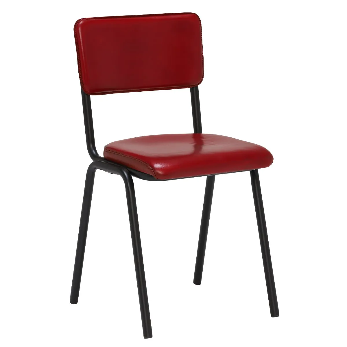 Pure Furniture Twyford Dining Chair, Red Leather | Barker & Stonehouse 2