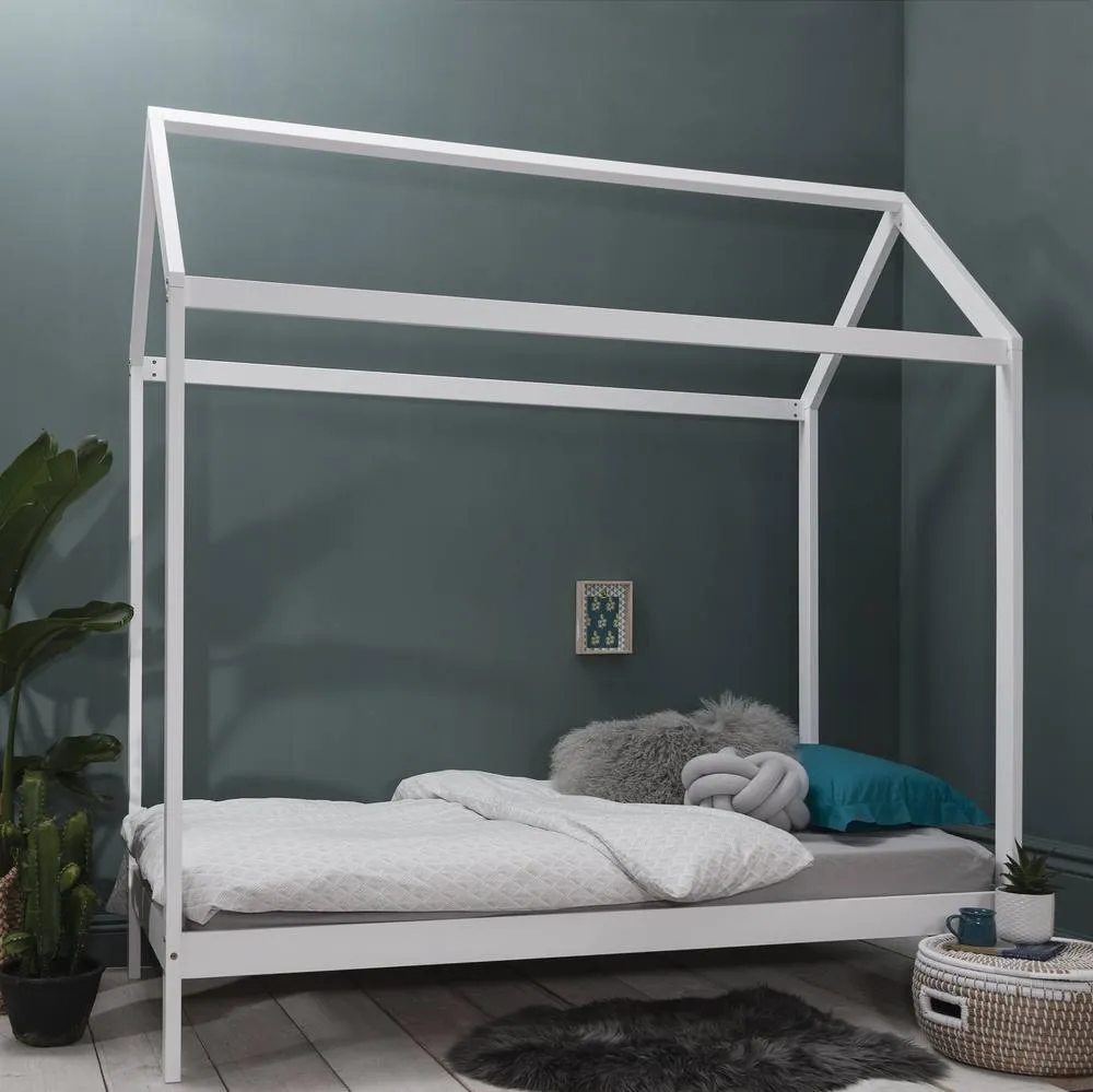 Nöa and Nani Jansen Scandinavian Single Bed Frame in White 4