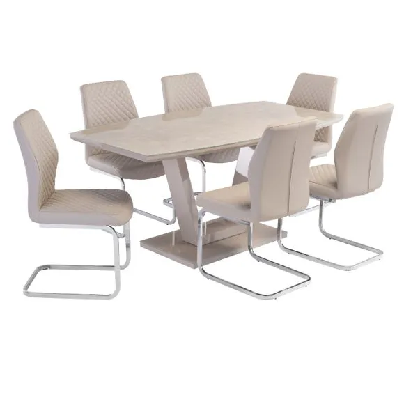 Venice 6 Seater Dining Table, Glass 3