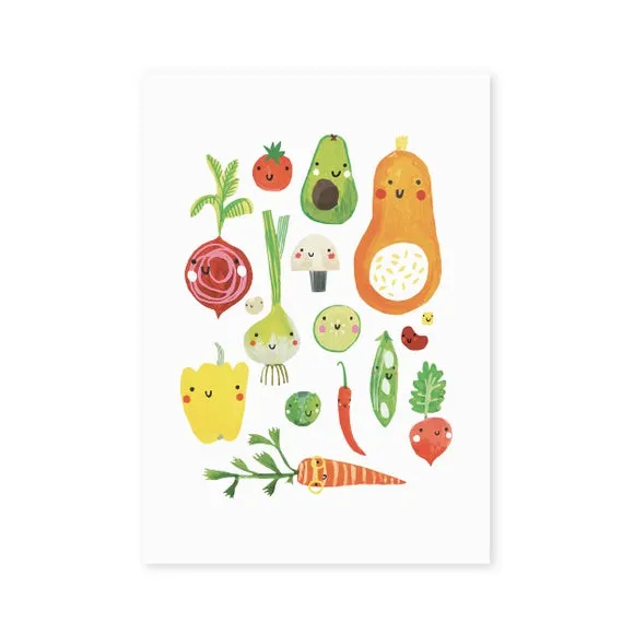 East End Prints Happy Veggies Print 2