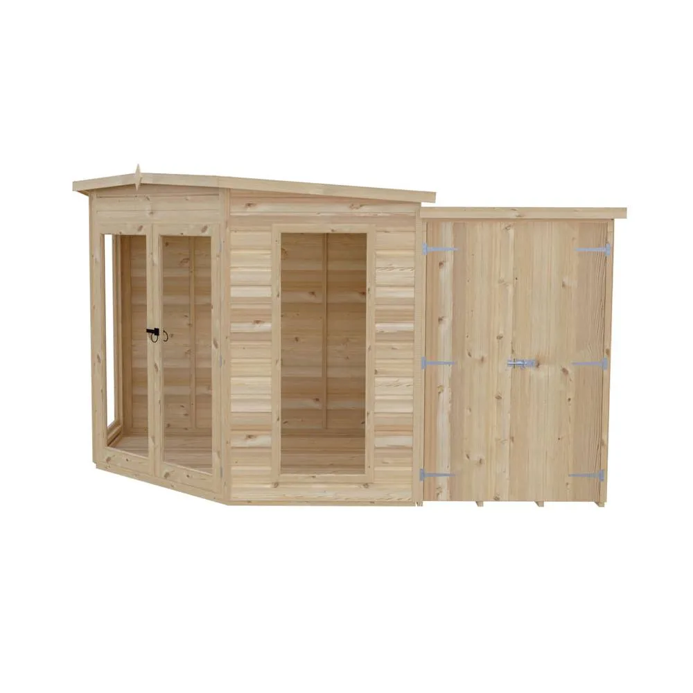 Shires Barclay 8 x 12 Feet with Side Shed - L119 x W224.8 x H190.2 cm in Brown 4