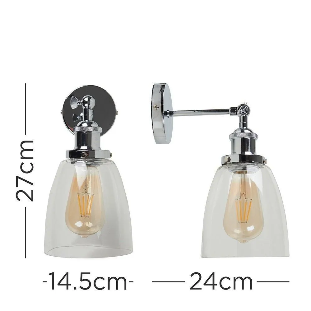 ValueLights Ezrah Silver Indoor Wall Lantern 5