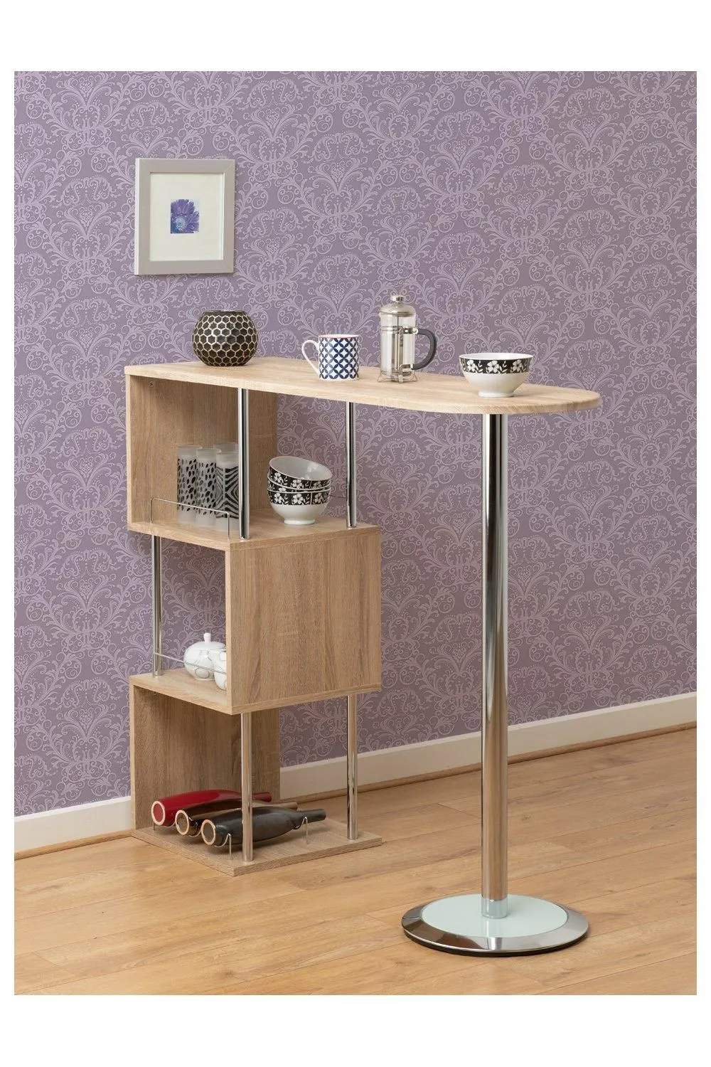 Seconique Charisma Home Bar Table in Light Oak 5