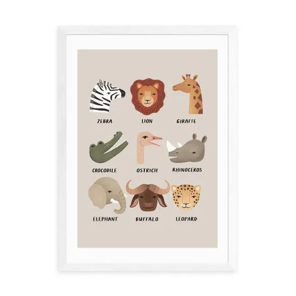 East End Prints Animal Safari In Stone Print by Kid of the Village 2