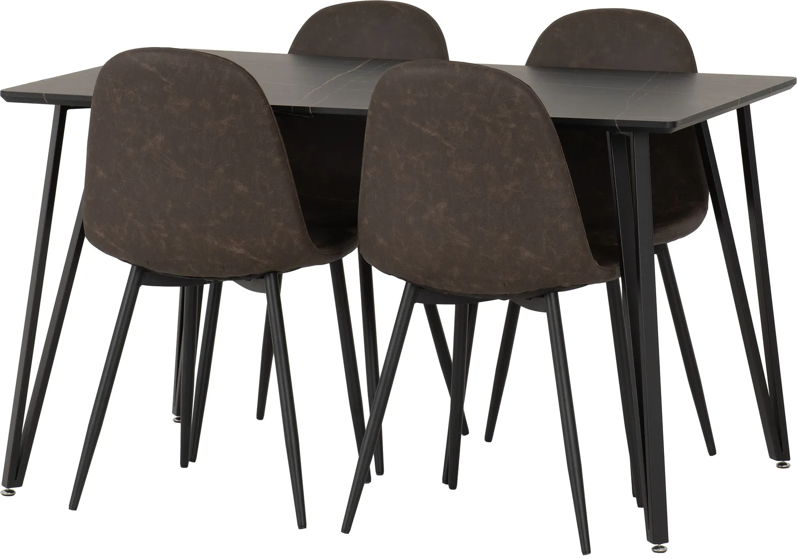 Seconique Marlow & Athens Dining Set in Brown 2