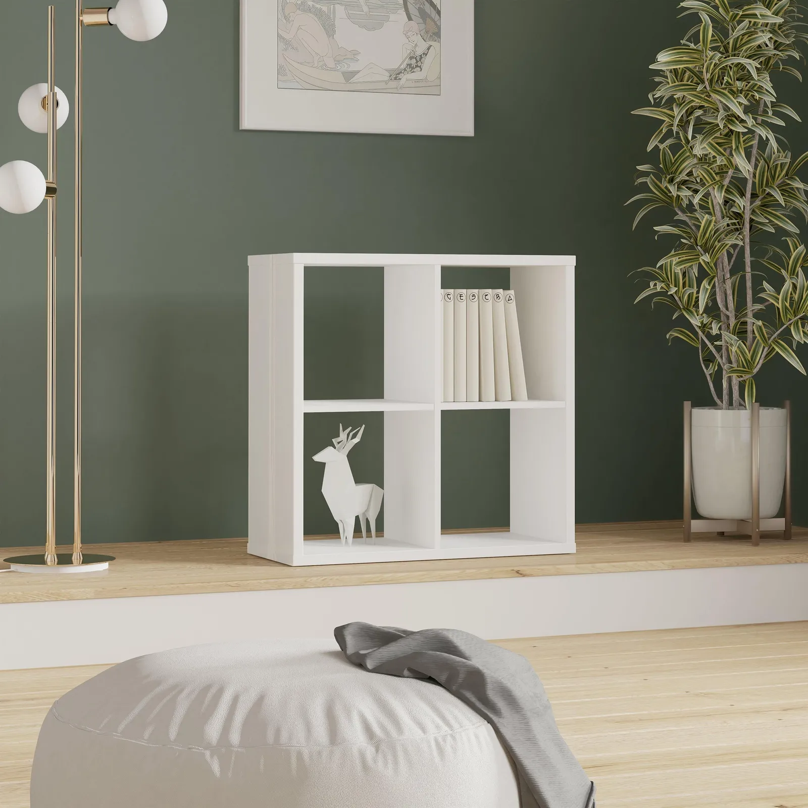 Furniture To Go Mauro 2x2 Storage Unit in White 6