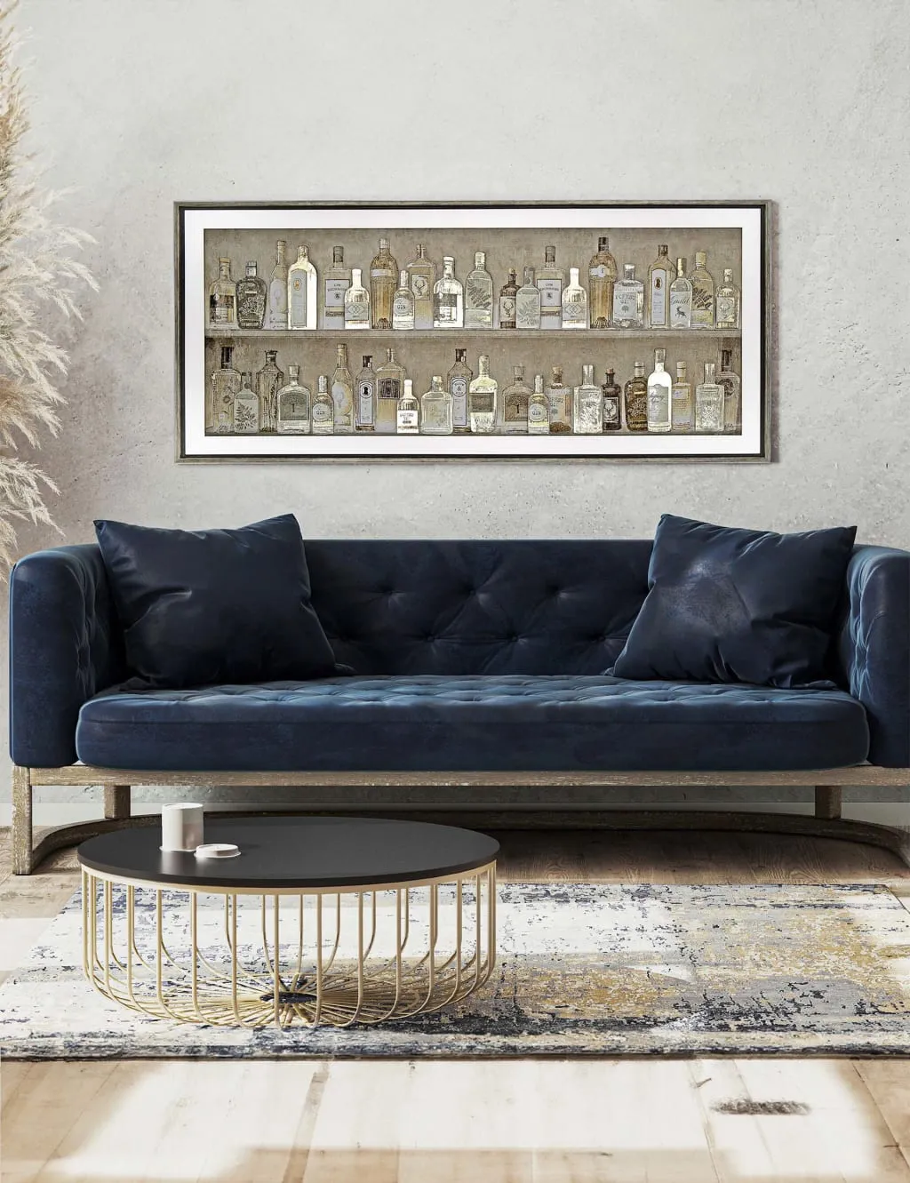 Gallery Direct Gin Collection Rectangle Framed Art Black