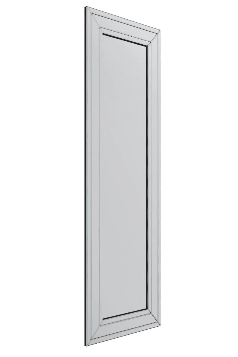 MirrorOutlet Langley All Glass Bevel Cheval Dress Mirror 5ft7 x 1ft11 170cm x 58cm in Silver 5