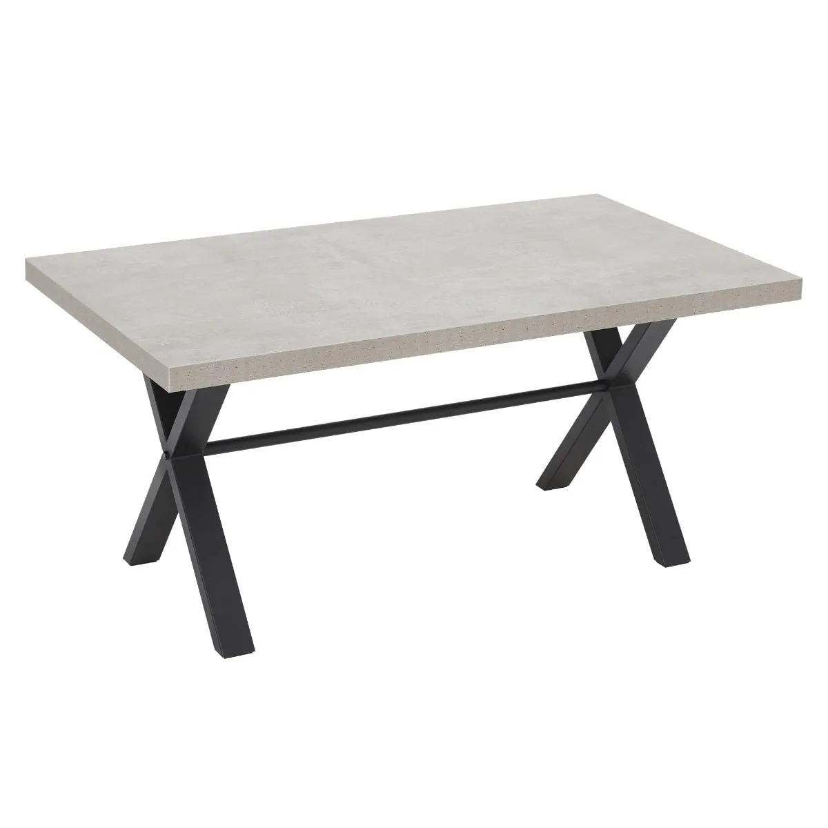 Kalmer Fixed Industrial Dining Table 160Cm, Grey Concrete Effect | Barker & Stonehouse 4