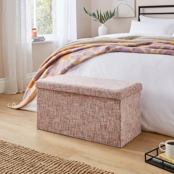 Multi Chenille Rectangle Ottoman 1
