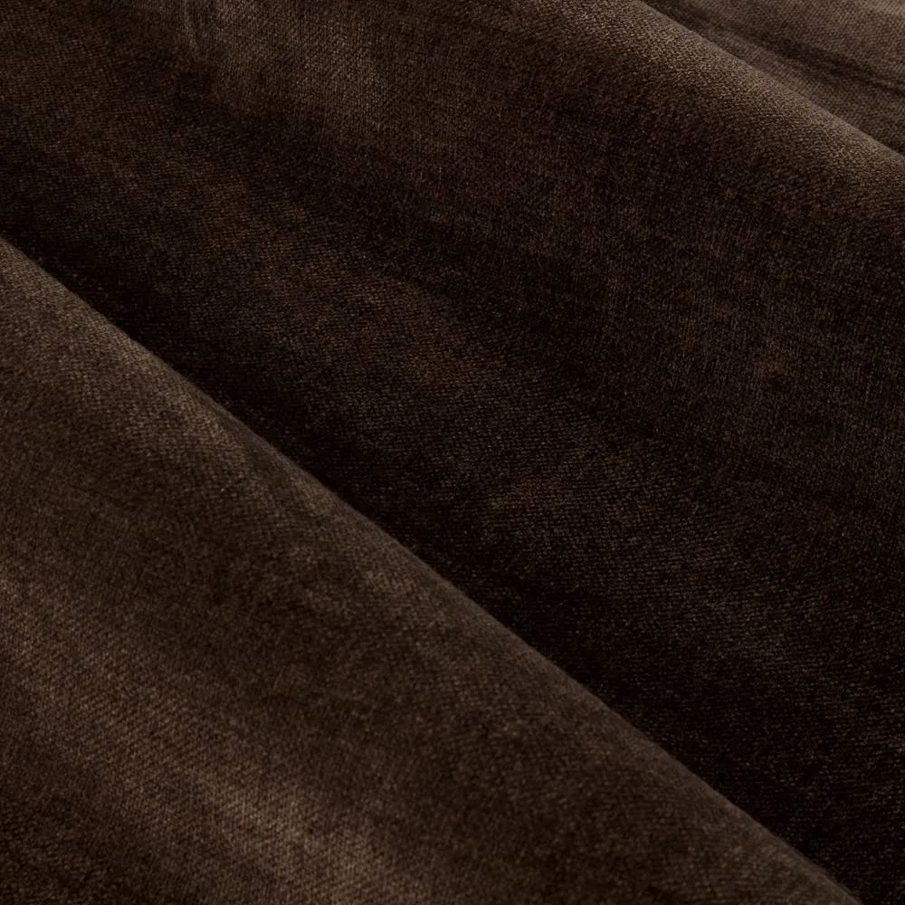 Yard Heavy Chenille Blackout Pencil Pleat Curtain Pair in Brown 4