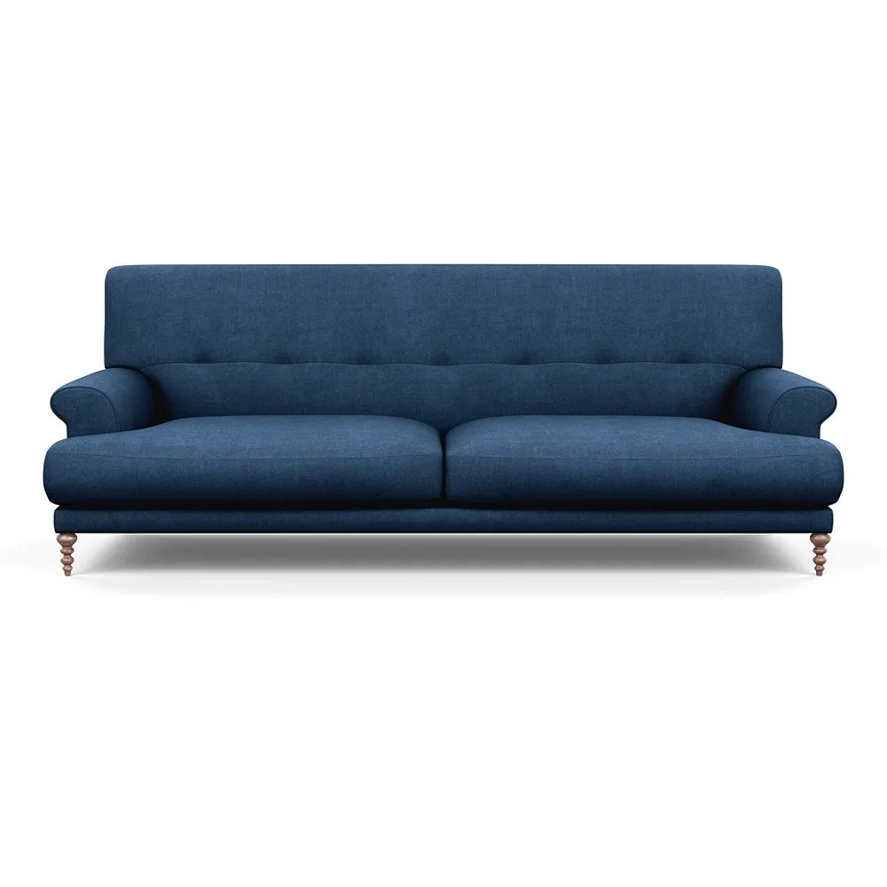 Scp Oscar 3 Seater Informal Sofa Capelo Linen-Cotton Ink Spot Walnut Feet 1
