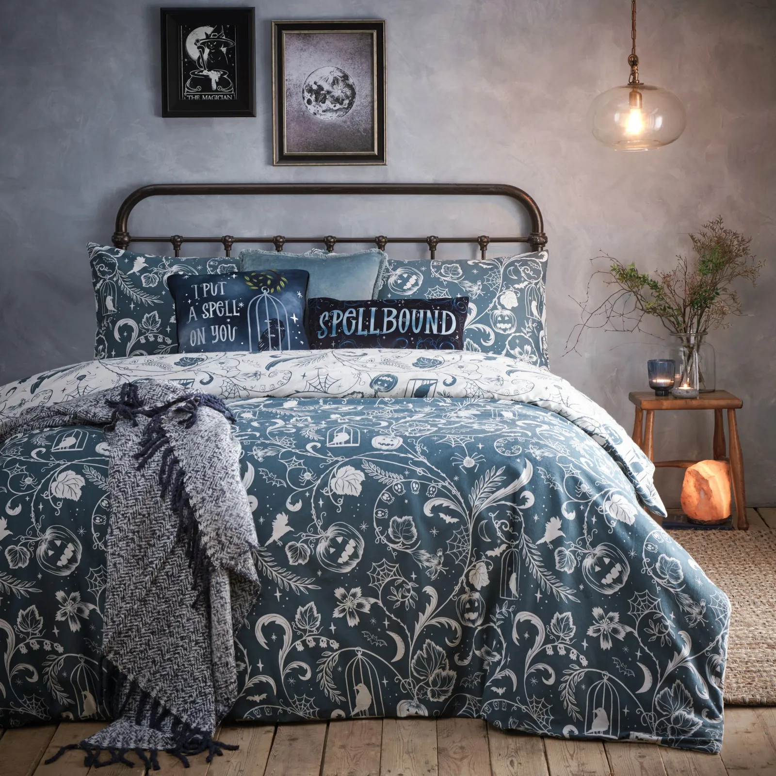Furn Spellbound 100% Brushed Cotton Duvet Set in Grey