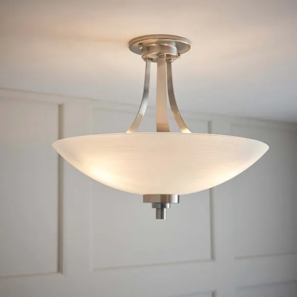 Return - Vogue Welles 3 Light Semi Flush Ceiling Light