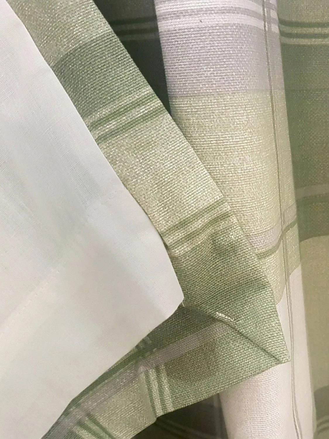 Fusion 'Balmoral Check' Country Checked Pattern Pair of Eyelet Curtains in Green 4