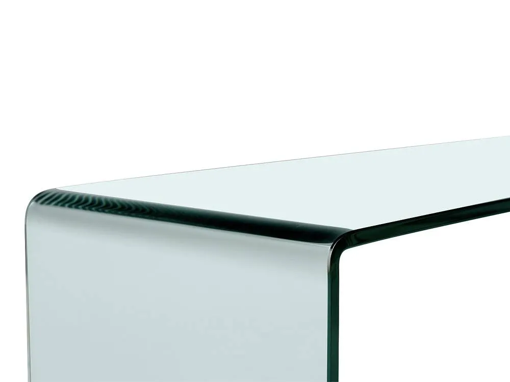 Vente-unique Curved Tempered Glass Console - Clear - ALONZO 6
