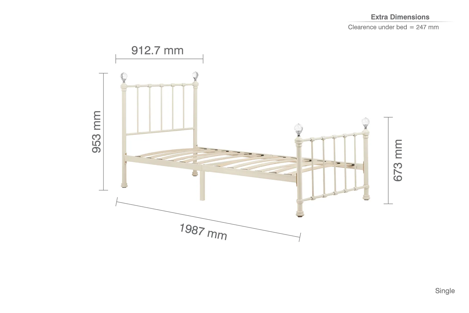 Birlea Jessica Bed in Cream 6