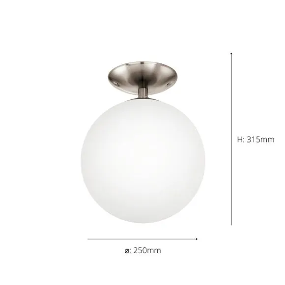 EGLO Rondo Matt Semi Flush sCeiling Light 3