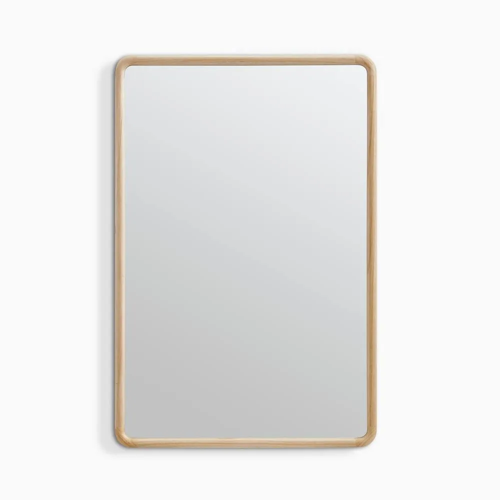 FurnitureboxUK Rowena Oak Wood Large 120x80cm Rectangle Wall Mirror in Light Brown 3