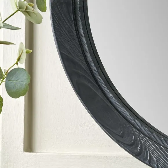 Elwood Fir Wood Effect Round Wall Mirror 2