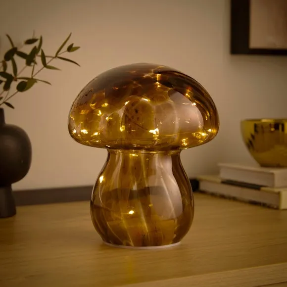 Mini Mushroom Glass LED Table Lamp 2